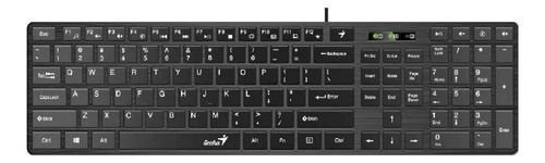 Teclado Genius SlimStar 126 QWERTY español color negro