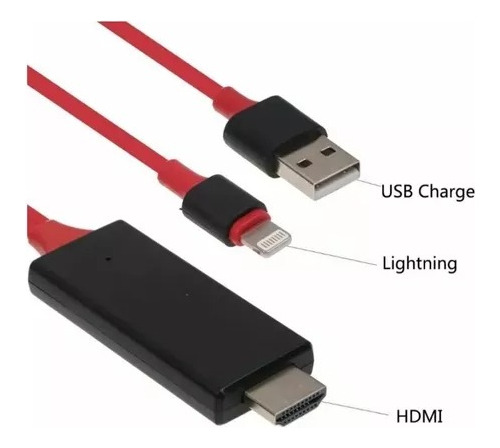 Cable Lightning Hdmi Tv iPad iPod iPhone 5 6 7 8 X Adaptador