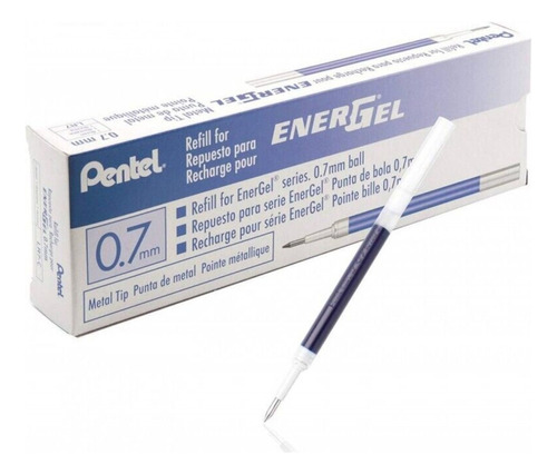 Carga Caneta Gel Pentel Energel Lr7-c 0.7 Azul 12 Unidades R