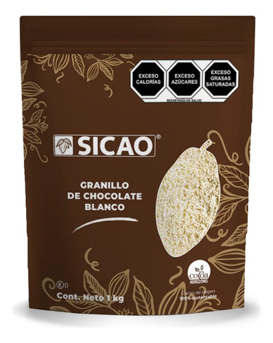 Granillo De Chocolate Blanco Sicao Para Hornear 1 Kg