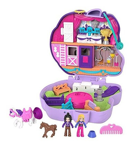 Polly Pocket Jumpin' Style Pony Compacto Con El Tema Bllw9