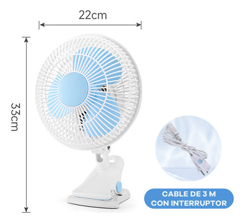 Apply To Ventilador De Escritorio De Pinza 2 Velocidade