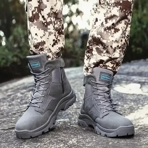 Gray tactical boots discount