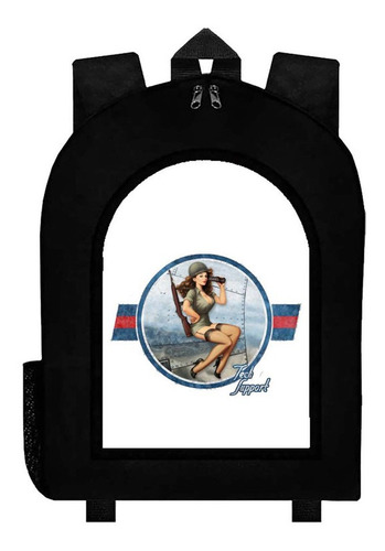 Mochila Negra Pinup  Art#ar22