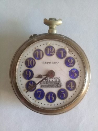 Reloj De Bolsillo Expreso Ferrocarril Antiguo Esmaltado.////