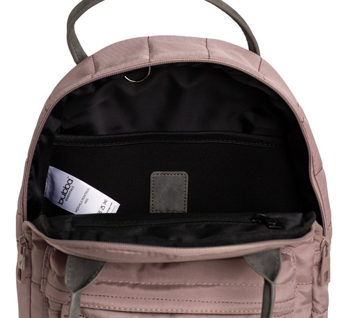 Mochila Bubba Montreal Con Asa Cuero Vegano Casual Mini Regular Color Rosa Mary Rose Liso