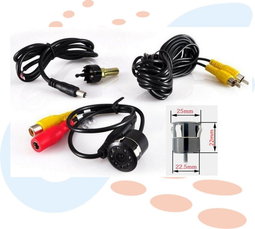 Imagen 4 de 5 de Camara De Retroceso Para Empotrar Con Vision Nocturna Led