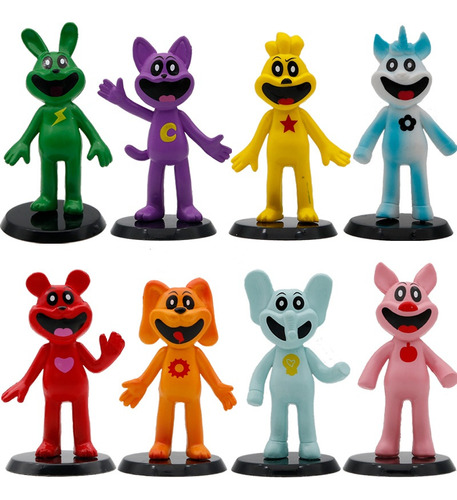 Figura De 8 Figuras De Scary Smile Critter Con Base De Jugue