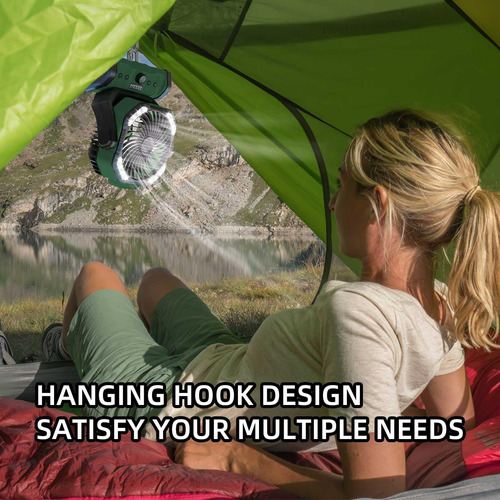 Smarttail Ventilador Portátil Camping Con Batería Y Linterna