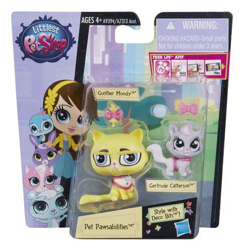Gato Gruñón Y Gatito Littlest Pet Shop Modelo Exclusivo