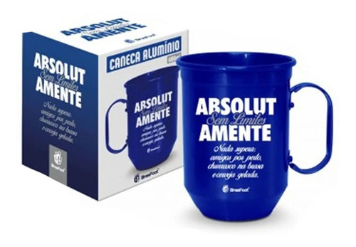 Caneca Aluminio Absolutamente 600ml Brasfoot