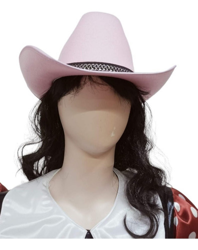 Sombrero Mujer Vaquera Texana Ranchera Fiesta Color Rosa