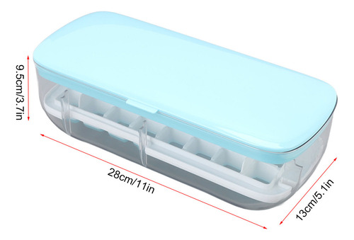Juego De Moldes Para Cubitos Hielo Bandeja 24 Rejillas Azul