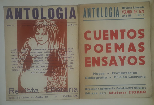 Antología Nros 2-3 Y 4 Revista Literaria Chivilcoy 1975/76