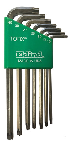 Juego De 7 Llaves Torx Serie L Métrico T10-t40