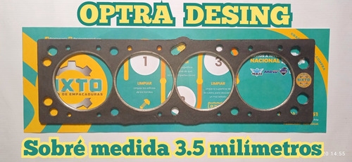 Empacadura Optra Desing 3.5mm (evitá El Dobles De Válvulas)