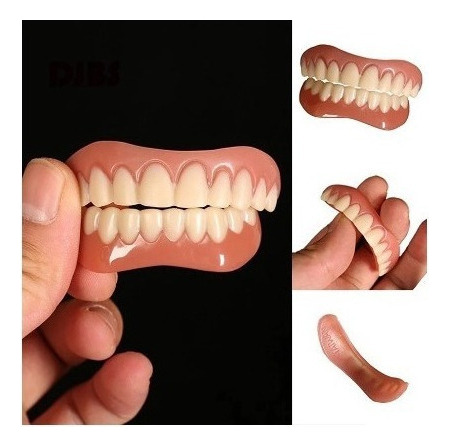 2 Set De Prótesis Profesionales De Silicona Brillante Dentes