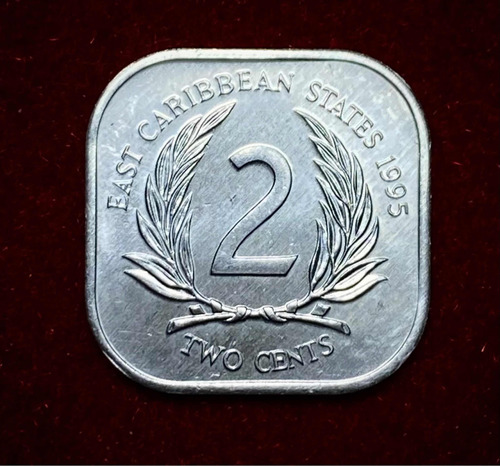 Moneda 2 Centavos Estados Del Caribe Oriental 1995 Km 11