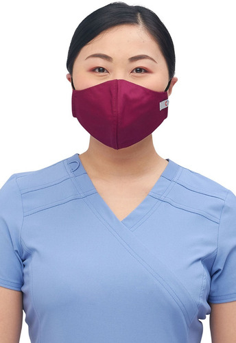 Cherokee Ww560 Paquete 5 Cubrebocas Anti Microbial Repelente Color Win - Vino