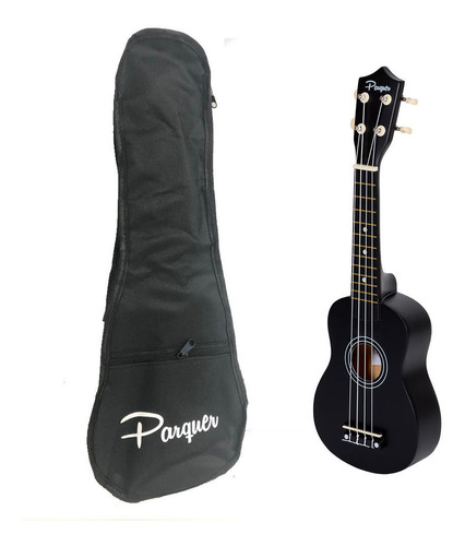 Ukelele Soprano Parquer Para Niños De Madera Color Negro