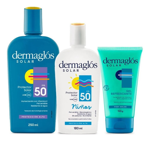 Dermaglós Combo Protección Solar Fps50 + Gel Post Solar