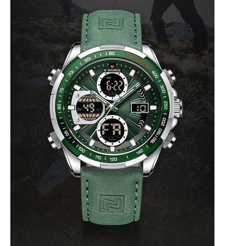 Reloj militar verde analógico digital para hombre Naviforce