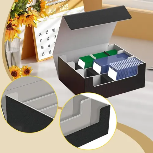 Caja De Almacenamiento Para 1800 Cartas Magic, Con Separadores Y Cierre Magnético, Organizador De Cuero PU Para Tarjetas Coleccionables, Regalo Ideal Para Jugadores De Cartas
