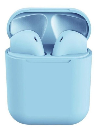 Audífonos In-ear inalámbricos i12 TWS celeste