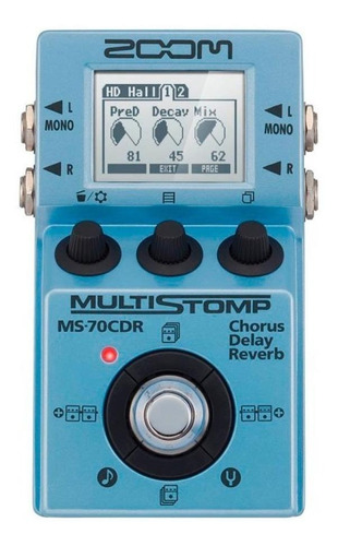 Pedal de efecto Zoom MultiStomp MS-70CDR  celeste