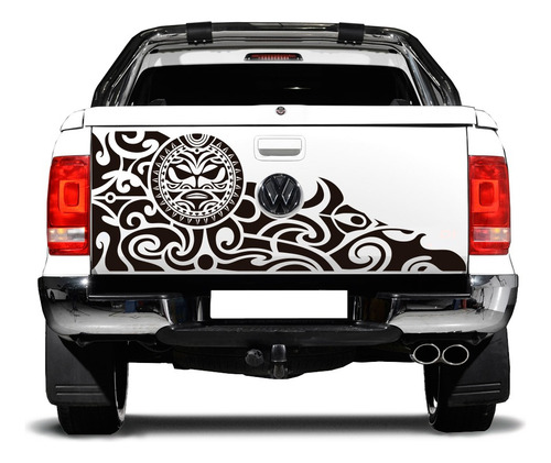 Calco Vw Amarok Porton Maori Negro Brillante