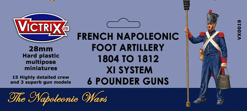 Caixa 18 Minis French Napoleonic Artillery Xi System Victrix