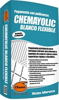 Pegamento  Para Porcelanato Chemayolic Chema Blanco Flexible