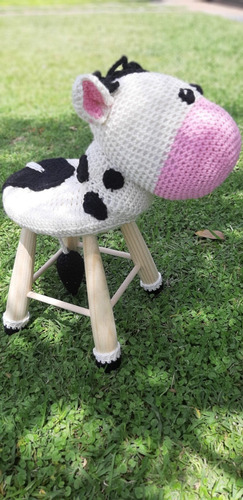 Imagen 7 de 8 de Banquito Infantil De Madera Alba Amigurumi Tejido Crochet