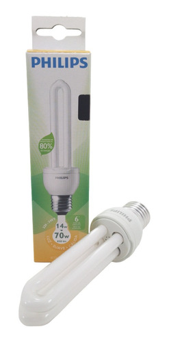 Lampara Bajo Consumo Philips 14w Ecohome Luz Calida X2u