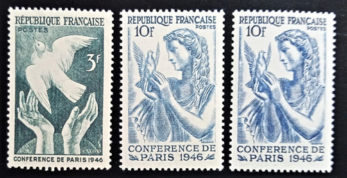 Francia, Serie Yv 761-762 Conferencia Paris 1946 Mint L17367