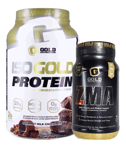 Proteina Isolada 2lb + Zma Gold Nutrition. Outlet