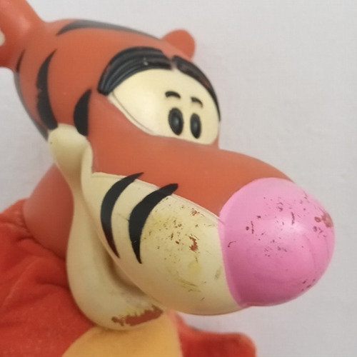 Juguete Antiguo Tigger Winnie The Pooh Cabeza De Goma Grande (Usado)