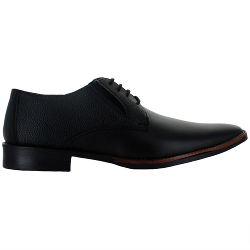 Lugo Conti Zapato Choclo Moda Vestir Piel Negro Hombre 83849