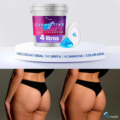 Gel Conductor C/ Colágeno Facial Corporal 4 Litros Cofepris