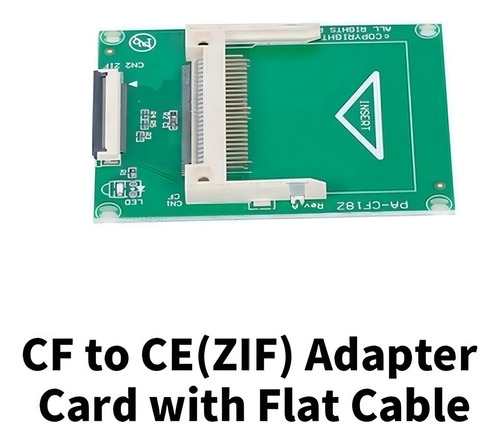 Convertidor Compact Flash A Zif 1.8 Adaptador Cf A Zif/lif Color Verde