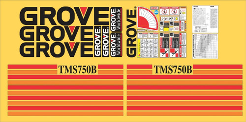 Kit De Calcomanías Para Grove Tms750b