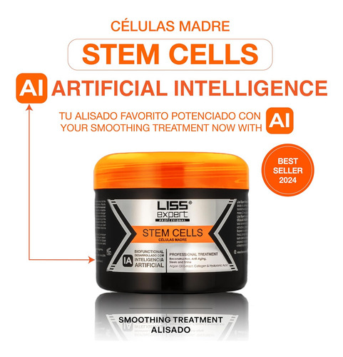 Tratamiento Alisador Con Células Madre Liss Expert, Queratin