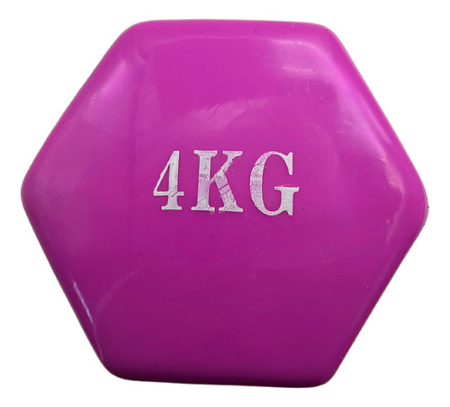 Mancuerna Hexagonal De Vinilo De 4kg
