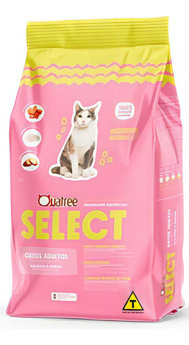 Ração Gatos Adultos Quatree Select 3kg Pelagem Saudável