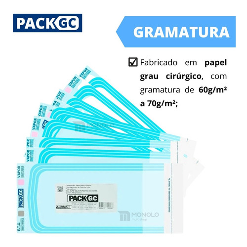 Imagem 5 de 10 de 100 Envelopes P/ Esterilização Alicate Autoclave 9cm X 23cm