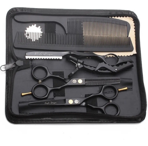 Set Tijera Profesional Peluquería Navaja Entresacadora 6''