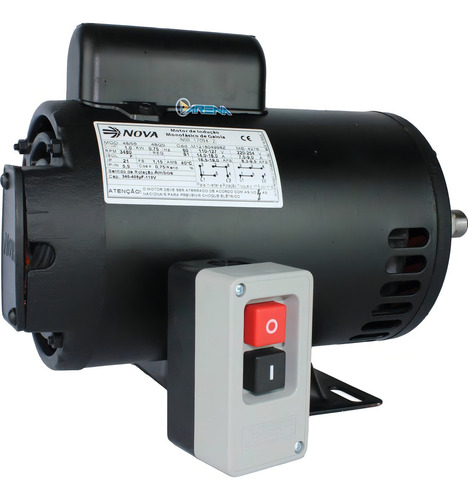 Motor Monofásico 110v/220v 1cv 2 Polos 1cv 3480 Rpm Ip21