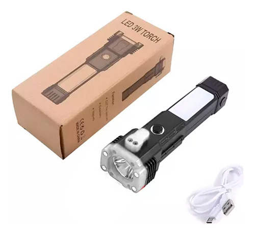 Set 2 Linternas Martillo Recargable Usb Power Bank