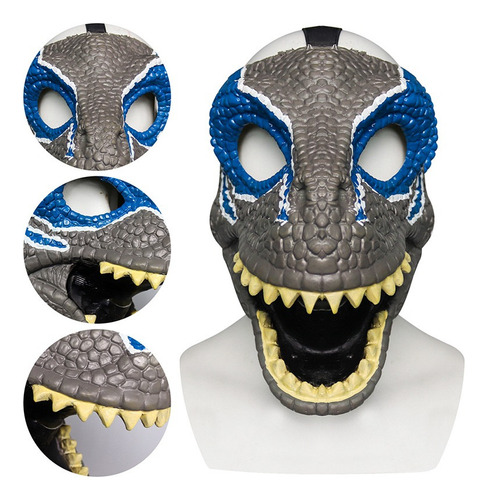 Fwefww Mascarilla De Dinosaurio De Terror, Plegable, De Látex, Para