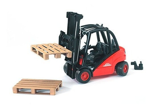 Bruder Toys Linde H30d Horquilla Elevadora Con Palet.